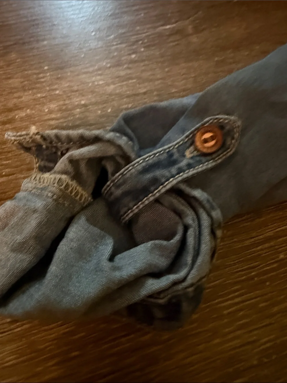Girls' Denim Shirt Dress with Drawstring